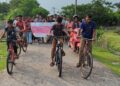 মোংলার পশুর নদীর পাড়ে ম্যানগ্রোভ বনায়ন সুরক্ষায় সাইকেল র‌্যালি