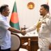 প্রধানমন্ত্রীর সাথে বিদায়ী নৌবাহিনী প্রধানের সাক্ষাৎ